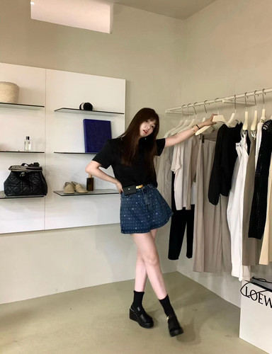 夏季新品韩系handwash33家蝴蝶结波点显瘦百搭阔腿牛仔短裤女