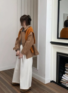 中长款 insist翻领高品质A字版 羊驼毛双排扣大衣 韩版 秋冬新品