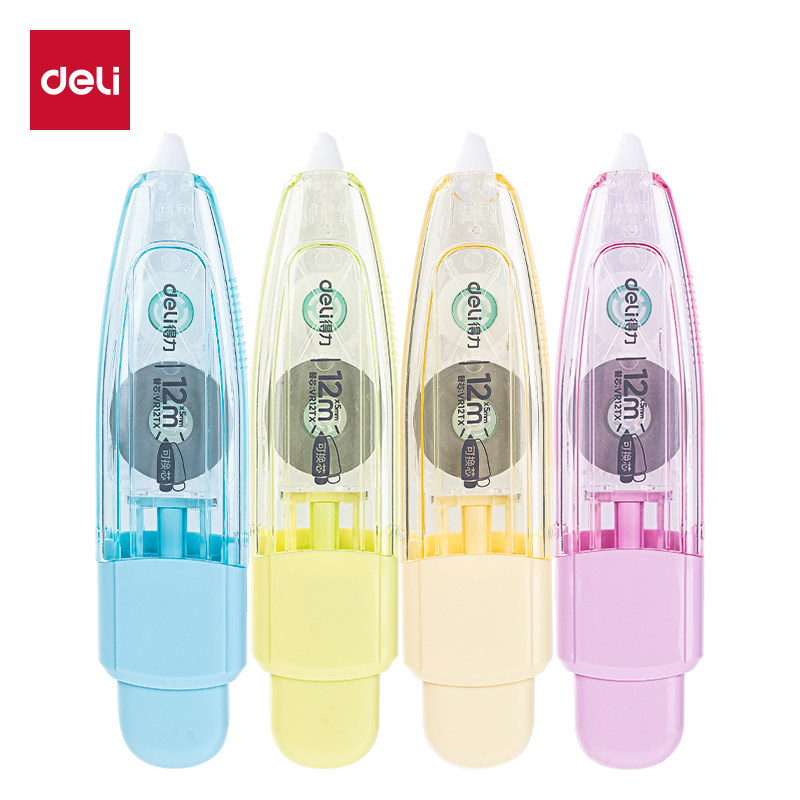 得力VR12按动笔型修正带_5mm*12m (混色-新老款随机)(12米/个),文具电教/文化用品/商务用品,修正带,淘宝优惠券,粉丝福利购,淘宝优惠卷