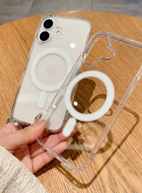 适用苹果15promax全透明8p磁吸7手机壳iPhone16全包边13防摔ihome14硬壳12高级感11平果14pr0max亚克力15plus