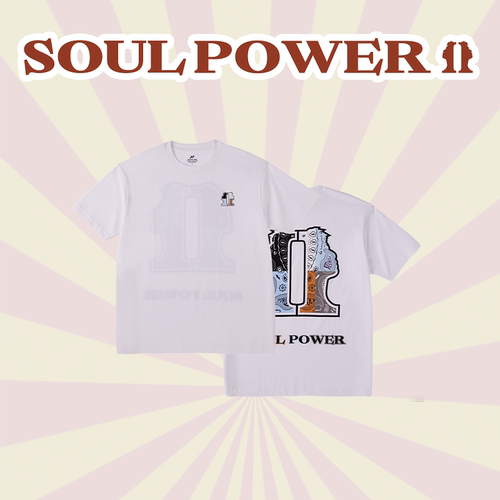 陶喆官方周边——Soul Power II 白色拼贴短袖T恤（含运费6元）