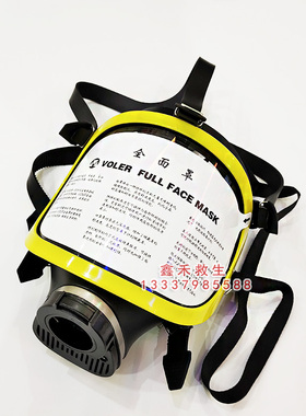 威尔呼吸器面罩 VOLER正压式空气呼吸器配件全面罩 电动送风长管