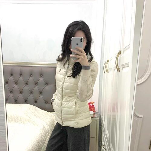 立领无袖棉服马甲外套针织上衣
