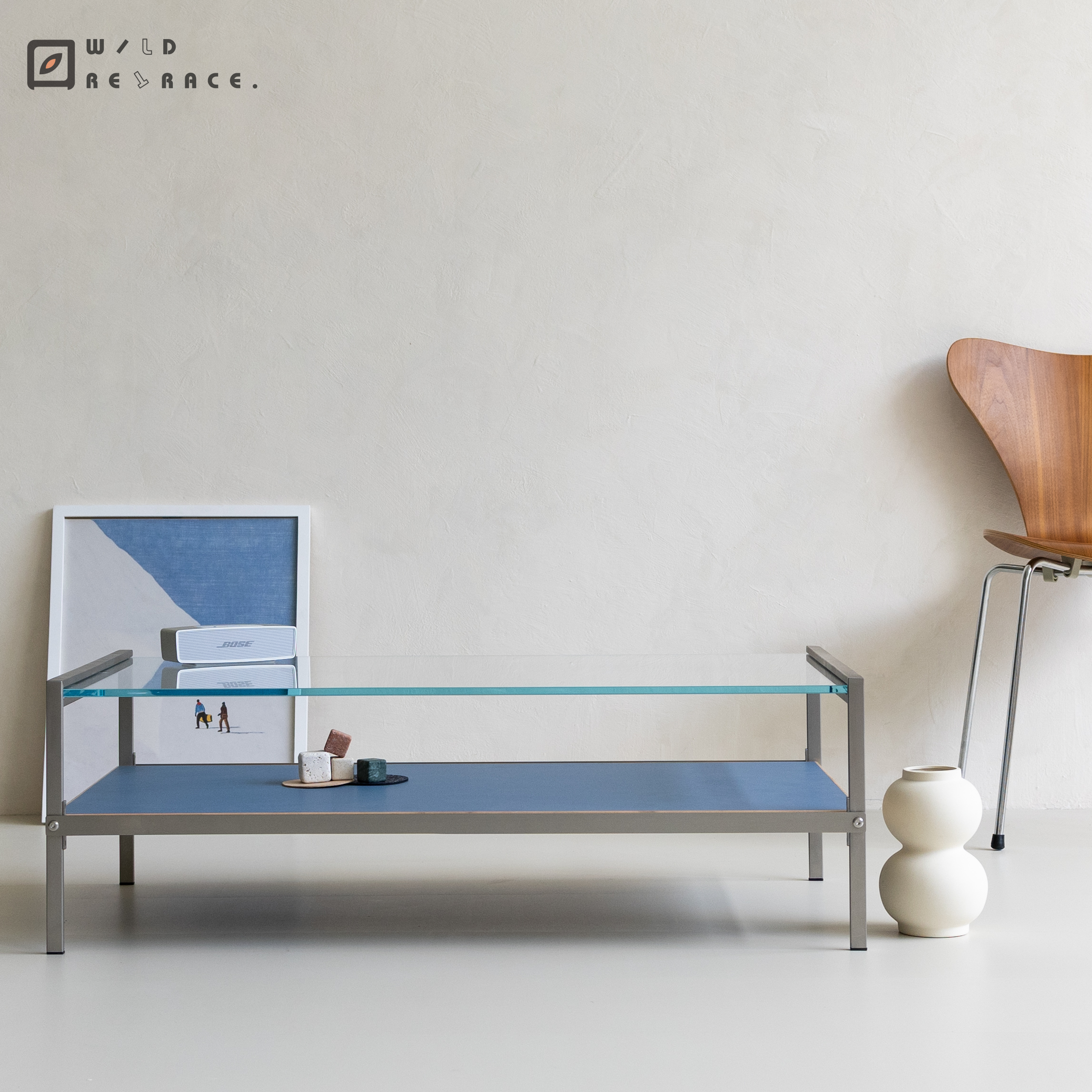 山野回溯茶几包豪斯实木不锈钢