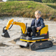 推挖土钩机男女孩玩具工程车 儿童电动挖车掘机可坐双人旋转履带式