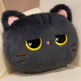 跨境原创正版热销黑猫咪大玩偶抱枕公仔情人节礼物毛绒玩具