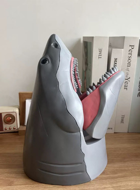 跨境新品JAWS 50th Anniversary Popcorn Bucket鲨鱼形爆米花桶