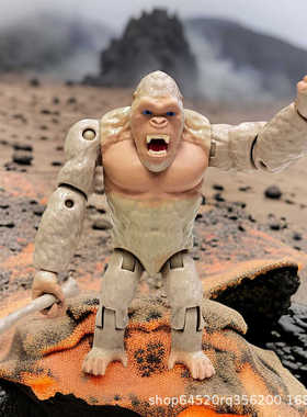 跨境热销新超可动狂暴巨兽白化大猩猩猿猴神龙架山野人怪模型玩具