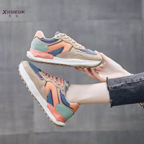 春秋女生百搭透气软底网面阿甘鞋