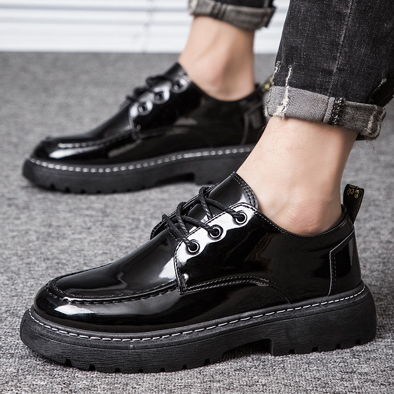 高中校园风演出新款礼服小皮鞋