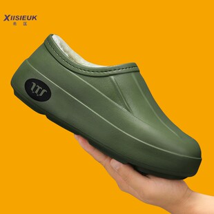加绒手术室洞洞鞋医院医生上班专用厚底增高icu医护士值班棉拖鞋