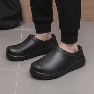 冬季加绒手术鞋男医生医院上班保暖厚底防滑女护士值班包跟棉拖鞋