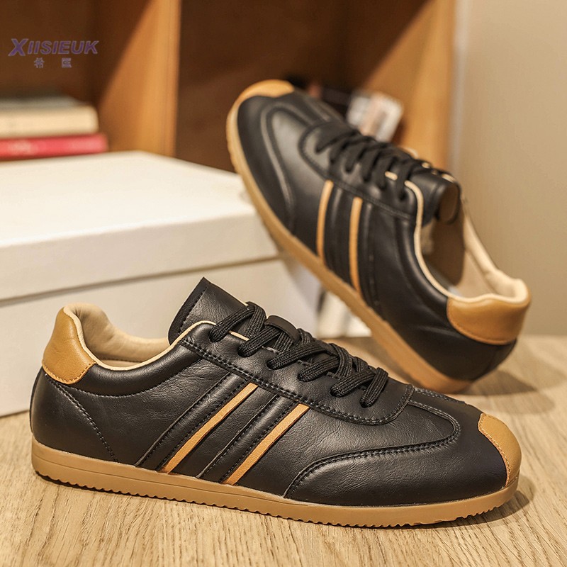 男士阿甘鞋韩版潮流皮面休闲鞋