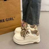 休闲运动鞋 爆款 2026超火新款 春秋季 百搭厚底小白鞋 女增高面包板鞋