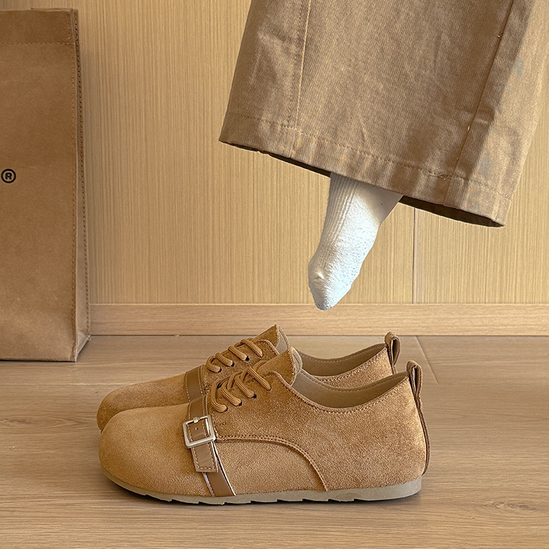 绝美圆头平底单鞋女春秋百搭一脚蹬勃肯鞋2026新款内增高玛丽珍鞋,女鞋,深口单鞋,淘宝优惠券,粉丝福利购,淘宝优惠卷