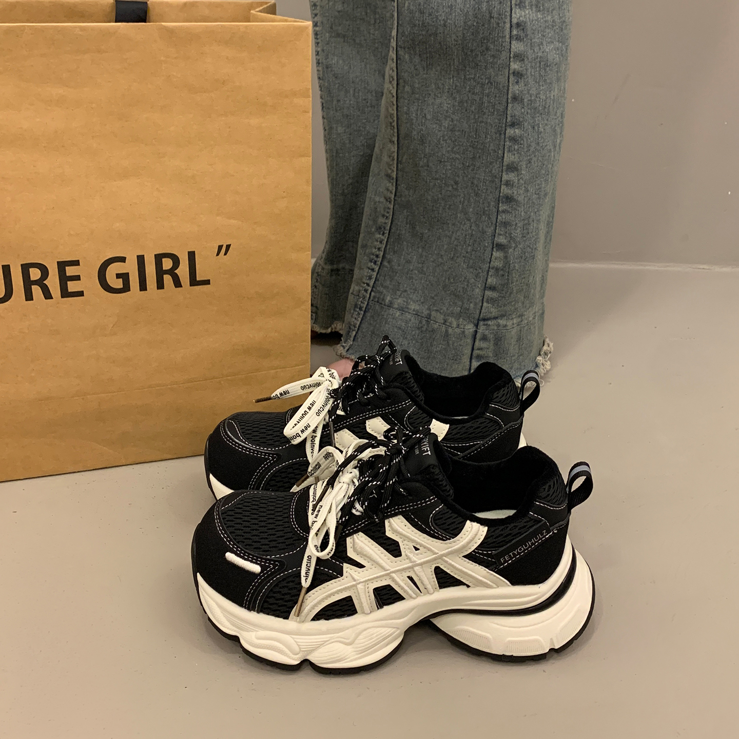 爆款老爹鞋女显脚小秋冬季休闲鞋