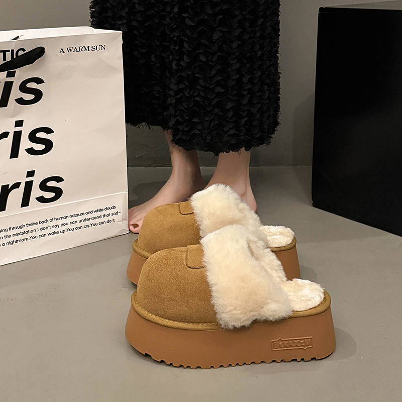 皮毛一体雪地鞋女防滑防寒大棉鞋