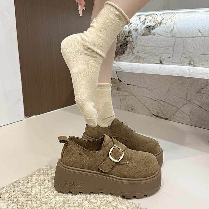 复古法式深口单鞋女春秋复古厚底勃肯鞋2026新款一脚蹬平底豆豆鞋,女鞋,深口单鞋,淘宝优惠券,粉丝福利购,淘宝优惠卷