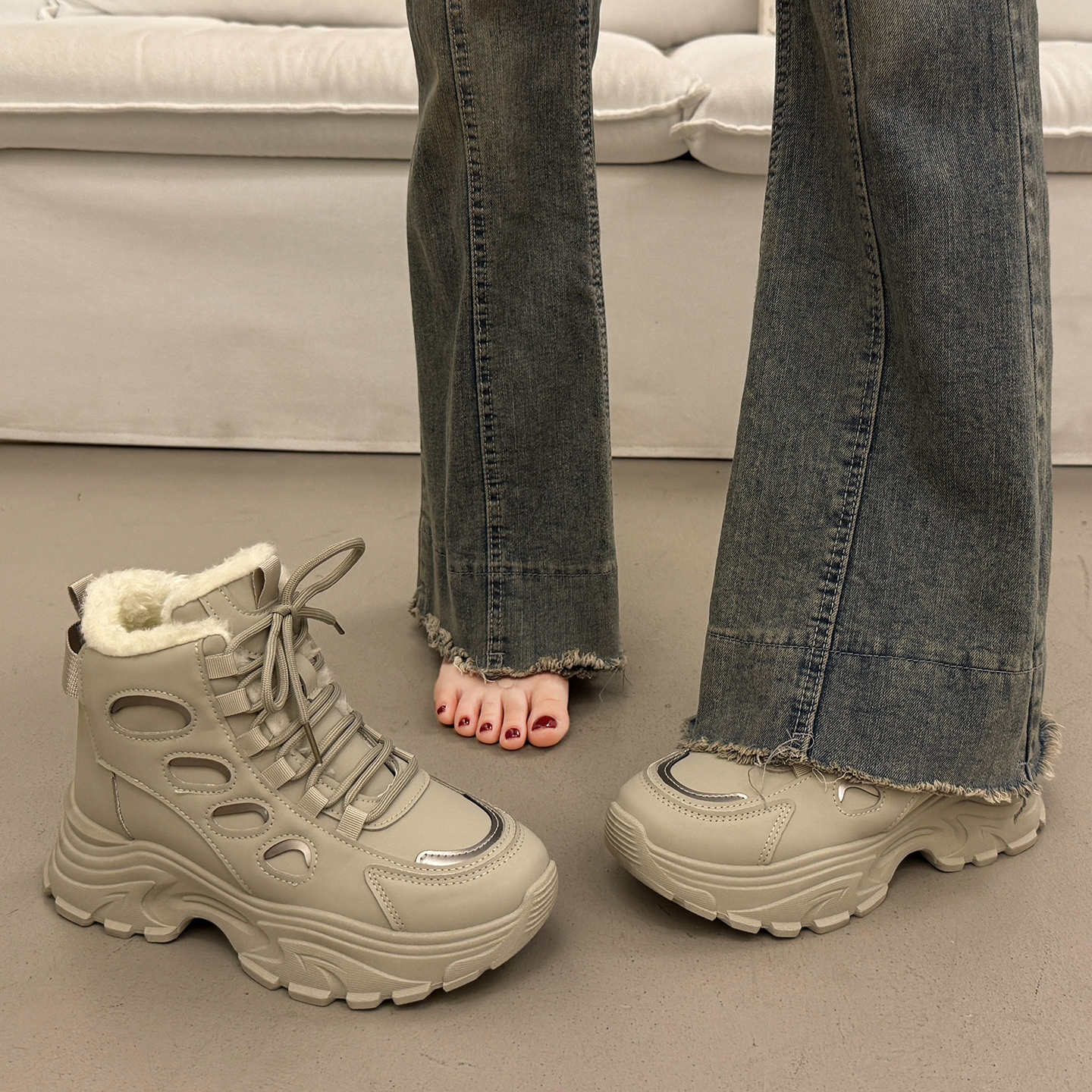 欧货爆款老爹鞋女冬季百搭休闲鞋