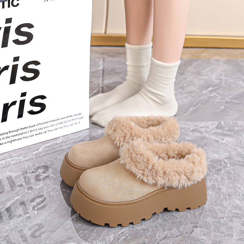 绝美单鞋女冬博肯鞋全包雪地棉鞋