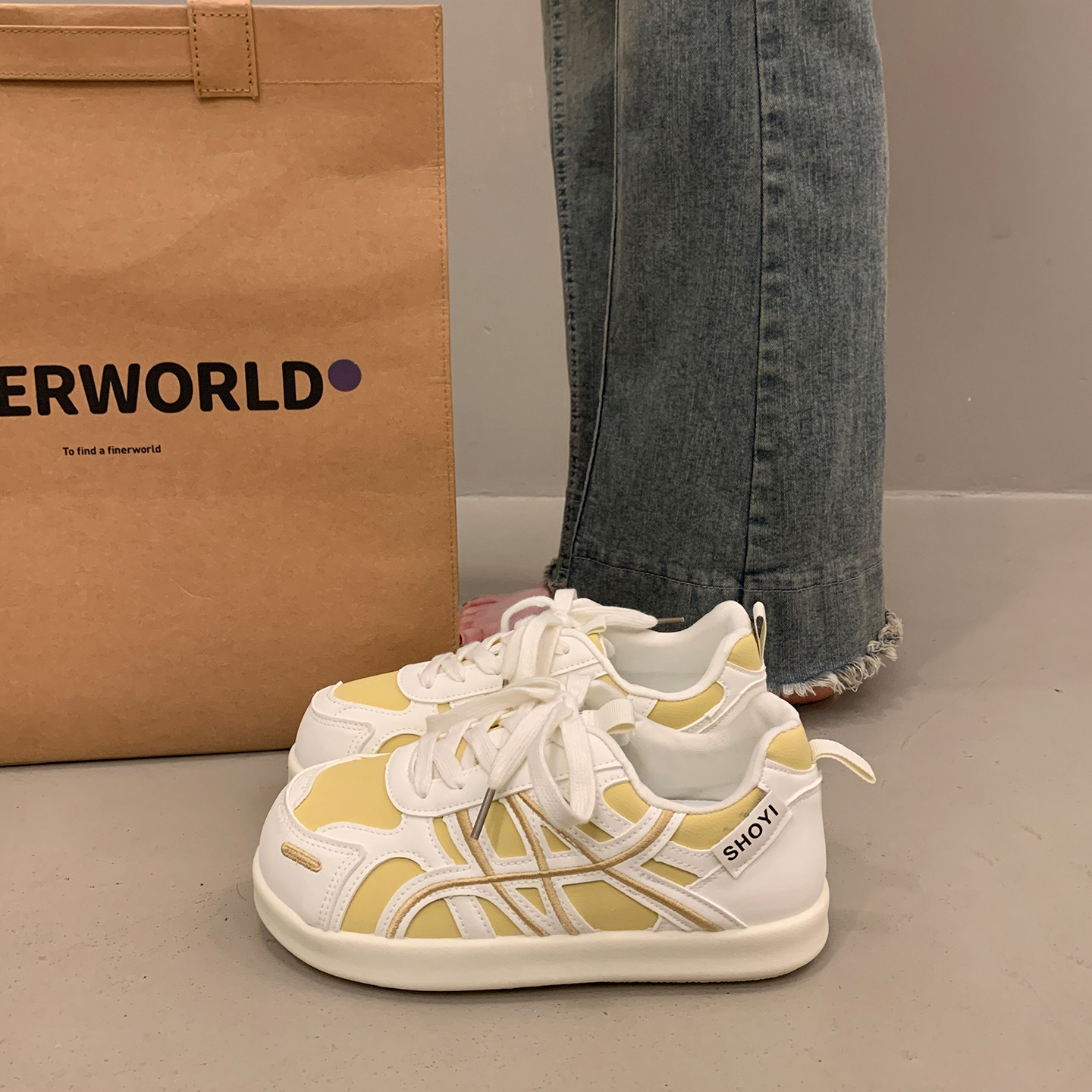 爆款百搭小众厚底板鞋女内增高德训鞋2026新款春秋运动休闲面包鞋,女鞋,休闲板鞋,淘宝优惠券,粉丝福利购,淘宝优惠卷