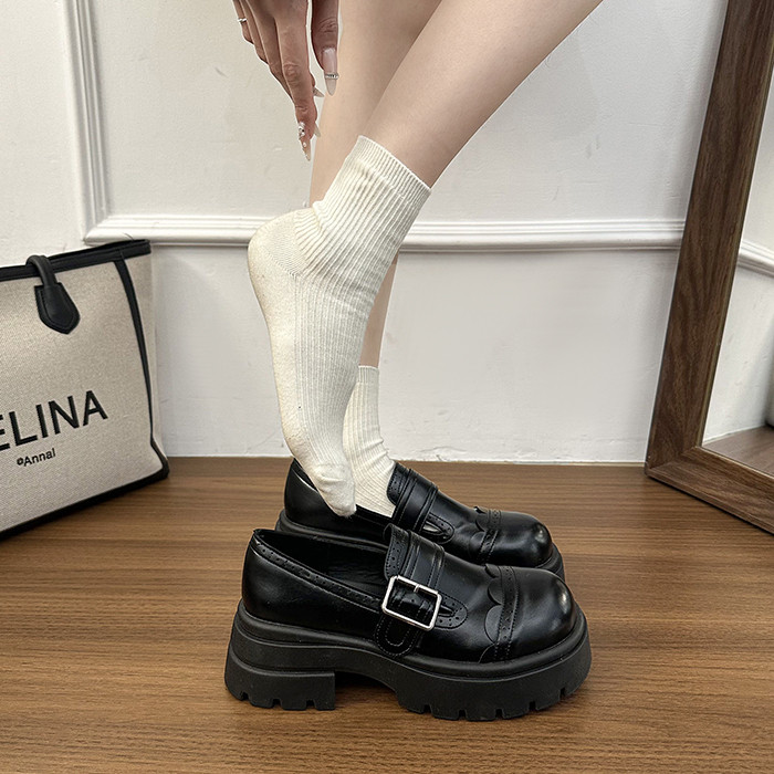 复古英伦厚底增高小皮鞋女春秋百搭深口单鞋2026新款乐福玛丽珍鞋,女鞋,深口单鞋,淘宝优惠券,粉丝福利购,淘宝优惠卷