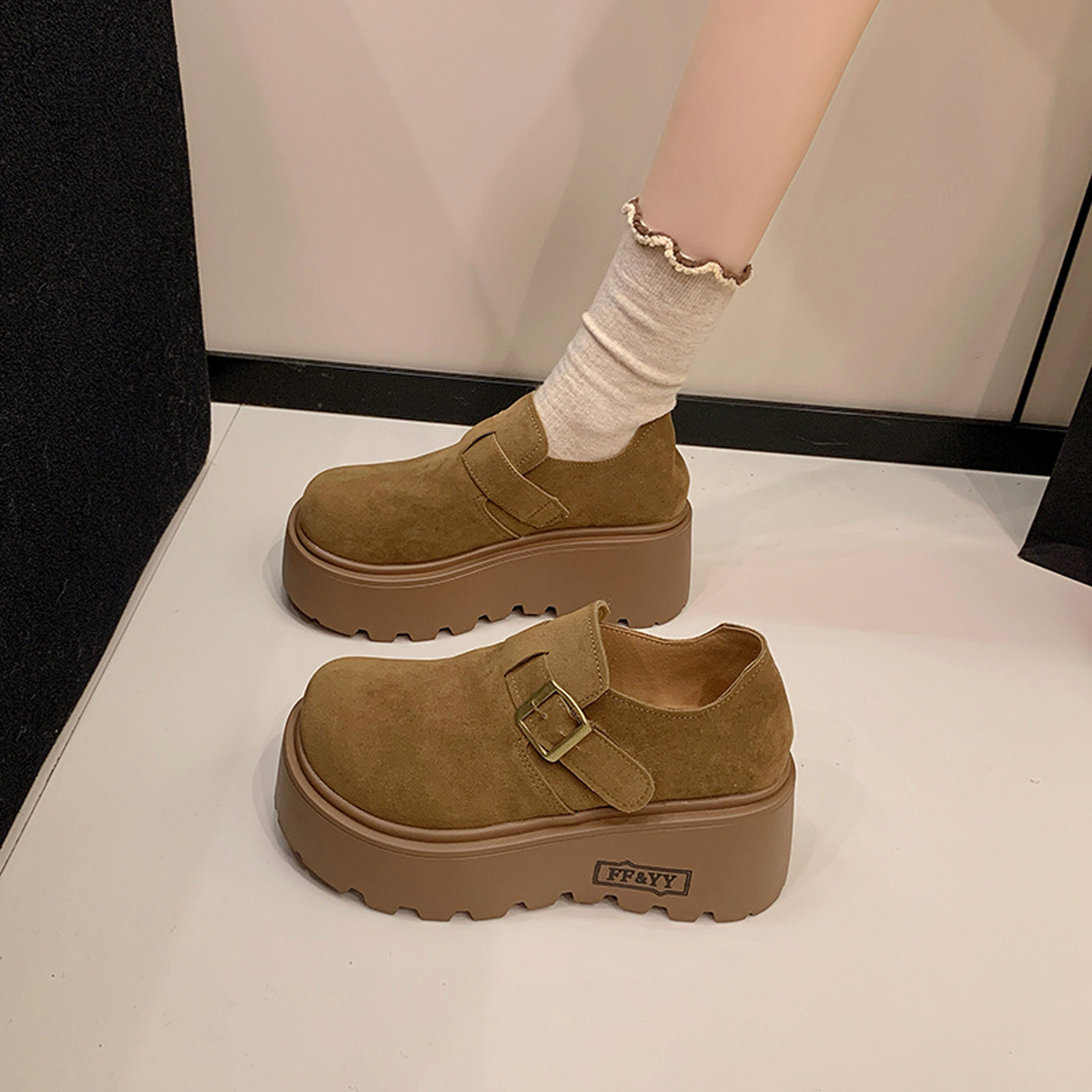 法式厚底松糕深口单鞋女增高勃肯鞋2026新款爆款春秋马丽珍乐福鞋,女鞋,深口单鞋,淘宝优惠券,粉丝福利购,淘宝优惠卷