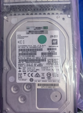 HP 6TB K2P96B 3PAR 8000 6TB SAS 7.2K 810768-001 810882 硬盘