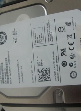 原装DELL 300G 15K7 ST3300657SS 3.5寸SAS 硬盘 0F617N 成色新