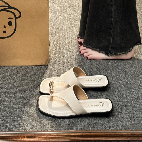 绝美厚底坡跟套趾凉拖鞋女夏外穿2026新款高级感夹脚夹板人字拖女