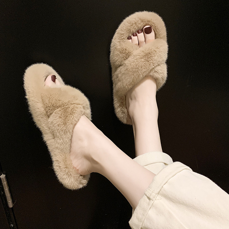 懒人拖鞋秋冬季毛毛拖