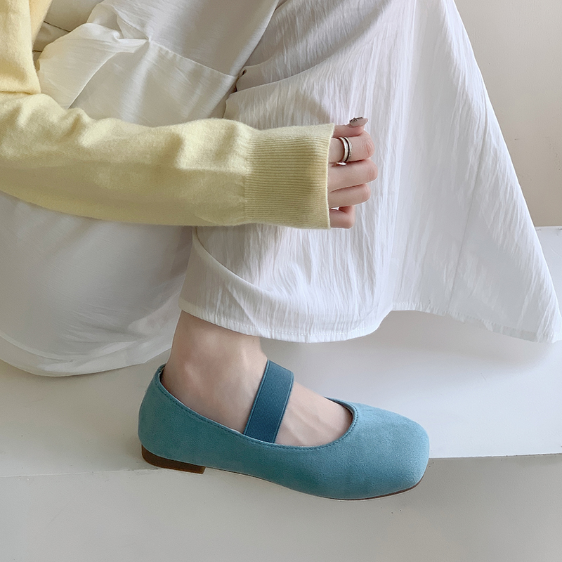 平底复古单鞋女2025夏秋新款小红色仙女鞋子配裙子玛丽珍芭蕾舞鞋
