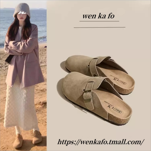 吻卡佛2024春上新韩版博肯鞋