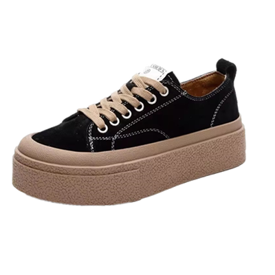 帆布鞋小白鞋女款2025春秋新款休闲运动鞋冬天女厚底百搭板鞋子女