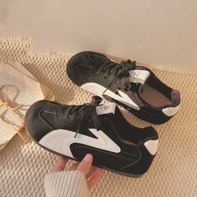 德训鞋女款2025新款冬季爆款超火加绒加厚保暖运动休闲棉鞋子女鞋