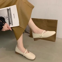 品牌鞋子新款2025爆款女百搭单鞋配裙子春夏孕妇平底软底玛丽珍奶