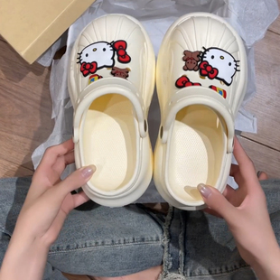 輕便舒適KT洞洞鞋 透氣eva包頭拖 女夏季 品牌童趣可愛凱蒂貓涼拖鞋