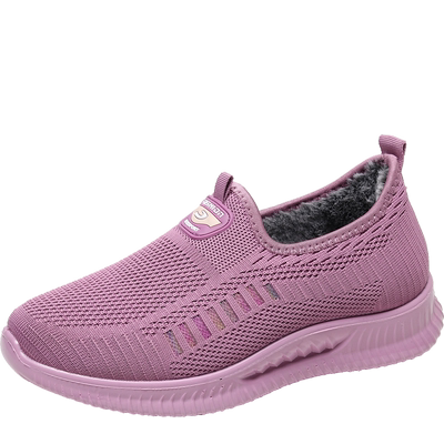 冬季妈妈软底不累脚女加绒休闲鞋