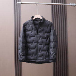 户外运动90白鸭绒压胶缩绒休闲男士 立领轻薄冲锋衣内胆羽绒服外套