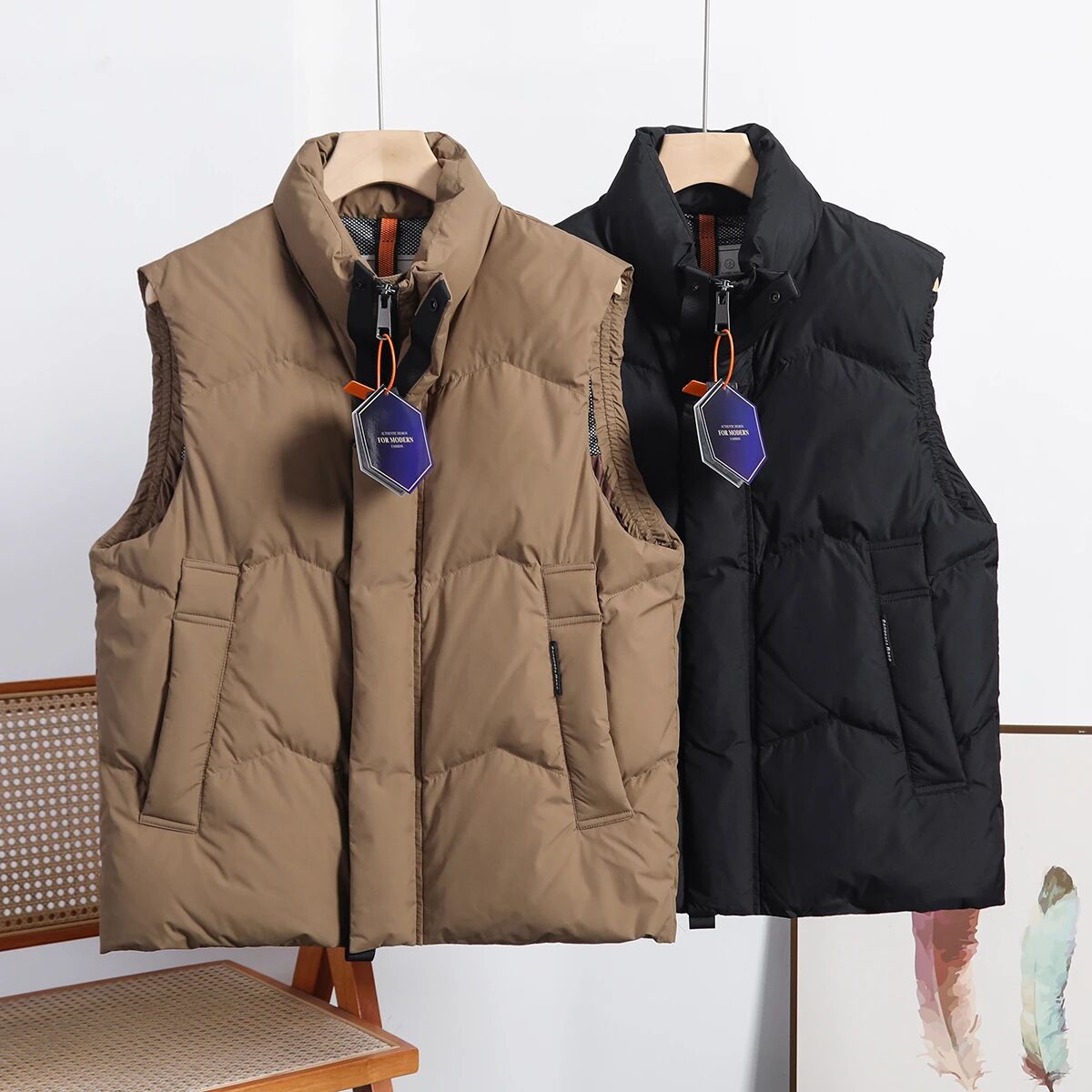 高品质轻奢级冬季立领马甲