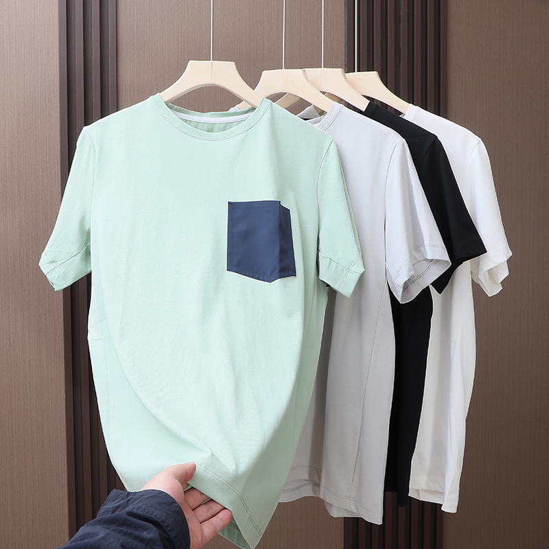 茑系户外速干弹力透气夏季新款男士时尚休闲运动圆领短袖T恤衫潮