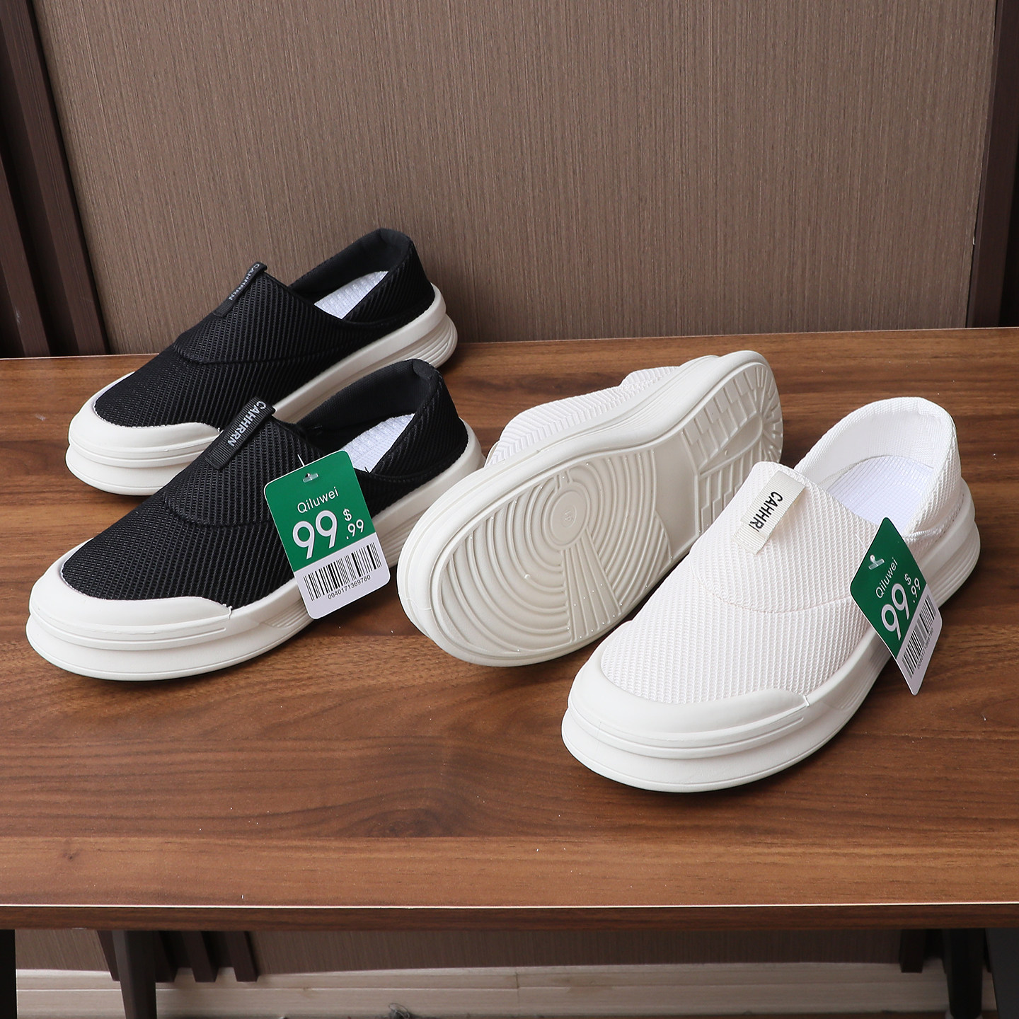 一鞋多穿 3D针织网面透气软弹防滑 男全场景时尚半拖一脚蹬休闲鞋,流行男鞋,时尚休闲鞋,淘宝优惠券,粉丝福利购,淘宝优惠卷