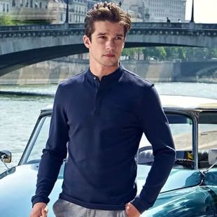 新款 男士 亨利领长袖 聚热暖绒 长袖 秋季 抓绒衣打底衫 T恤 3D立裁