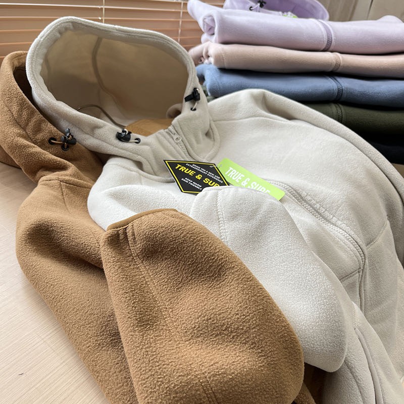 重磅摇粒绒外套情侣户外运动外套