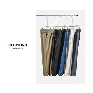 仅售49 纯色直筒休闲运动裤 lu平替 男士 裸感垂顺面膜裤 清仓