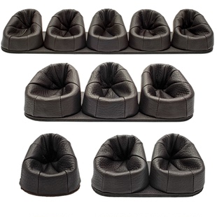 德国Martin Wess马丁威斯烟斗配件棕色麋鹿皮真皮烟斗架 单斗三斗