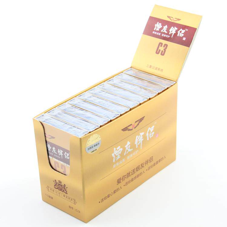 大船烟嘴烟友伴侣C3 纳米银离子负离子三重吸附抛弃型一次性烟嘴