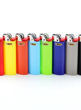 法国BIC比克一次性打火机家用大号纯色恒流阀固火防爆砂轮火石J6