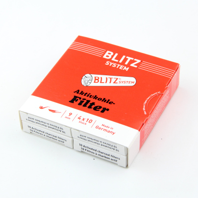 新包装进口德国闪电BLITZ烟斗过滤芯9MM活性炭滤芯烟嘴过滤器40粒
