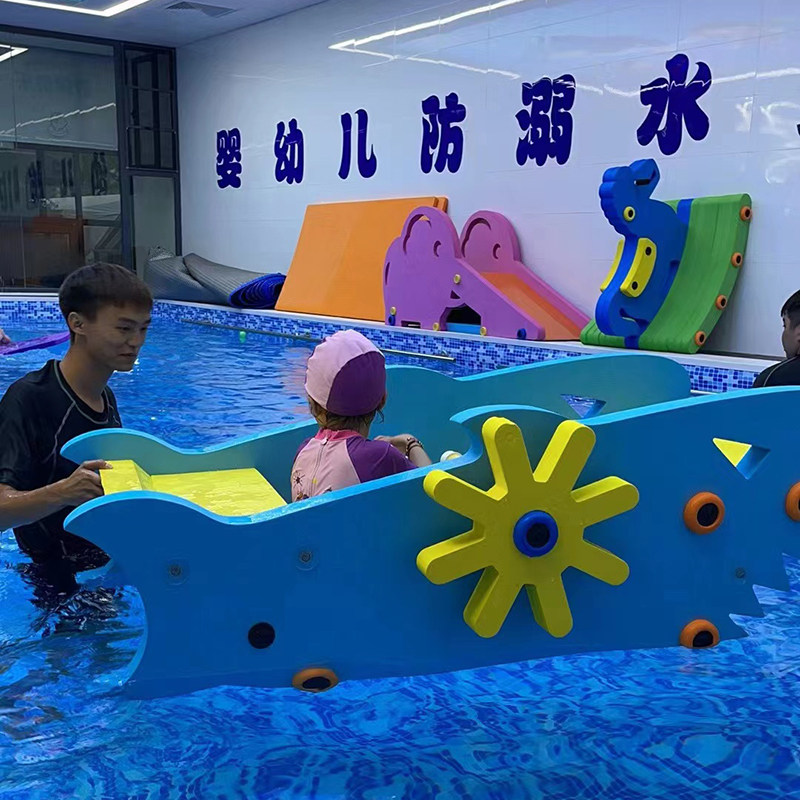 nenekids早教水育教具亲子游泳玩具 鲨鱼战舰 宝宝水上划船摇摇船